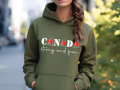 Canada Strong And Free Hoodie