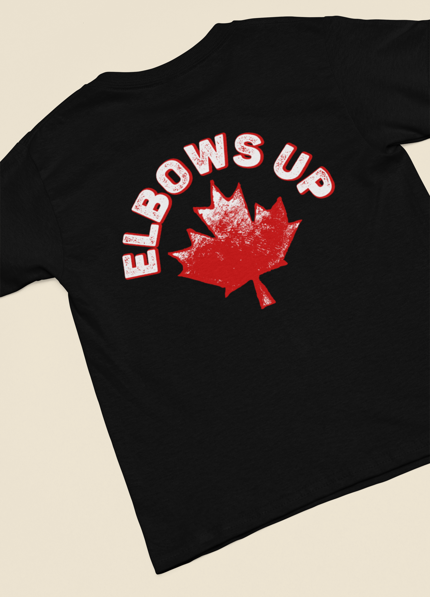 Elbows Up Curved Canadian Maple Leaf