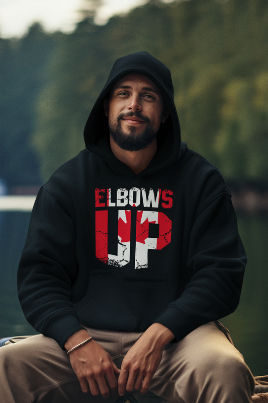 Elbows Up Canada Flag Hoodie
