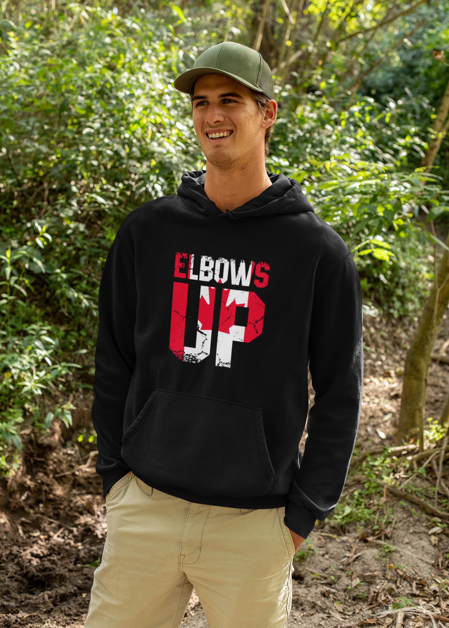 Elbows Up Canada Flag Hoodie