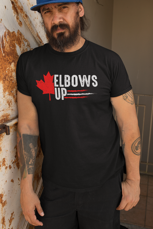 Elbows Up Maple Leaf Left T-Shirt