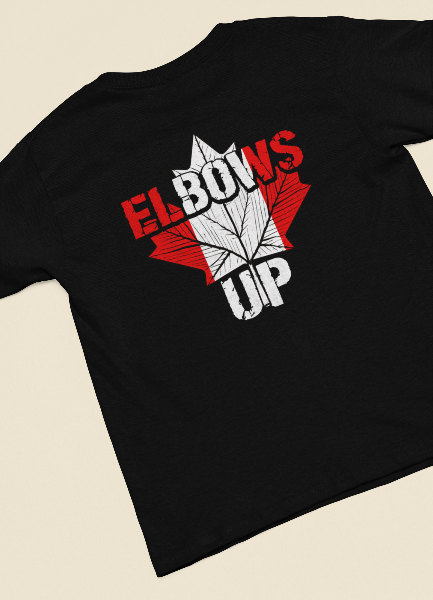 Elbows Up Red And White Maple Leaf